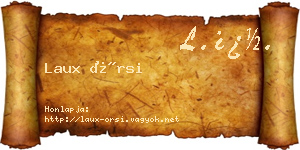 Laux Örsi névjegykártya